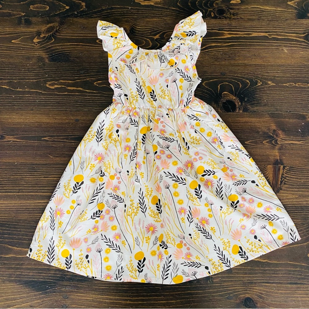 Girls Floral Sleeveless Dress Size 5